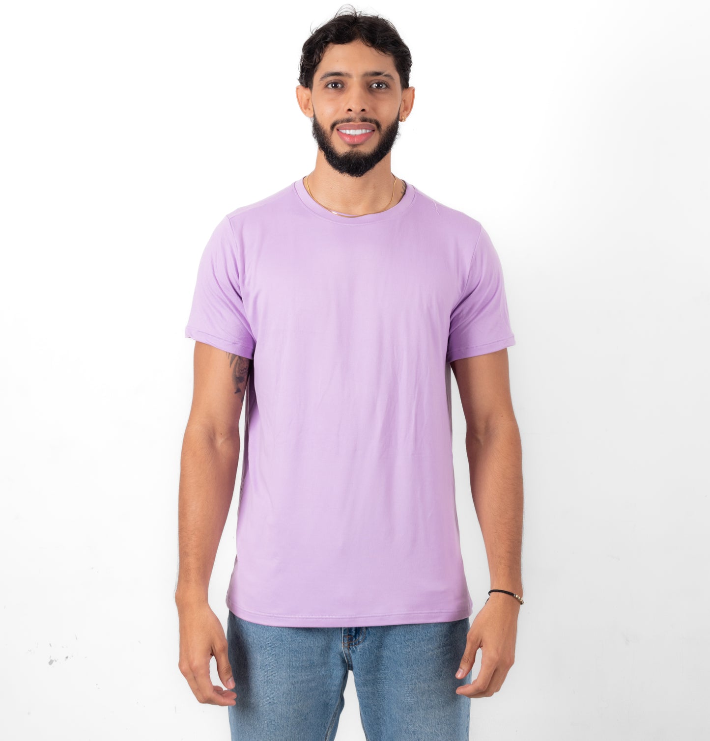 CAMISETA BASICA DE CABALLERO - LILA - PD