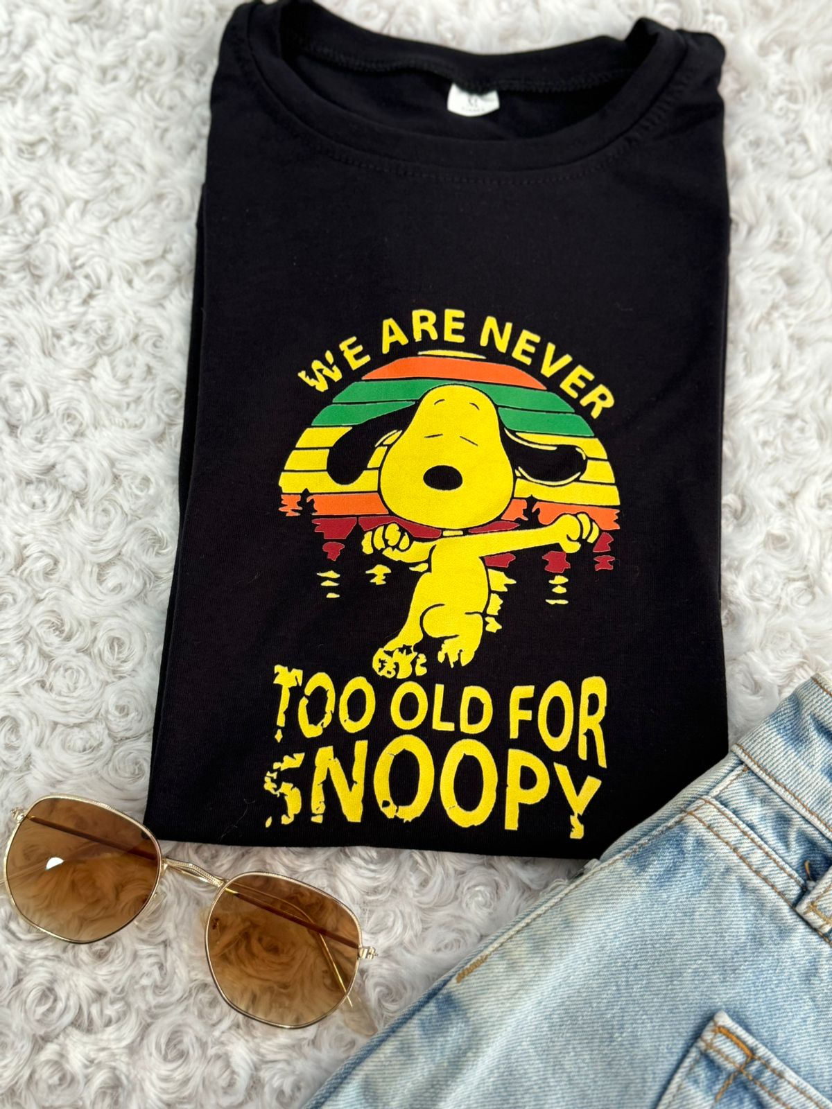 Dama alg estampado snoppy negro