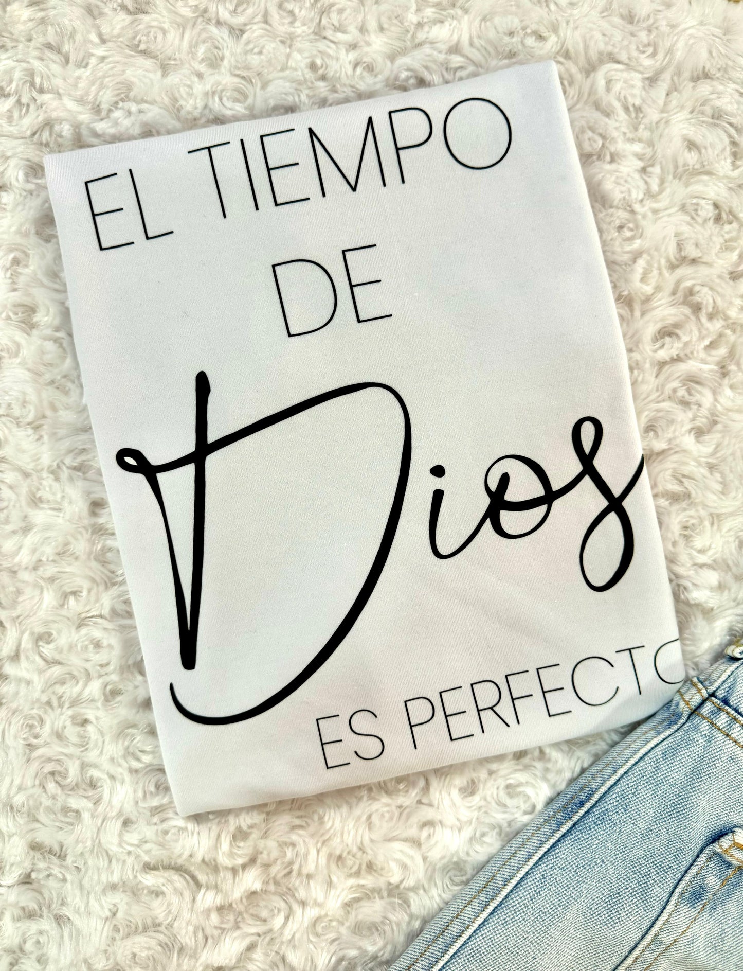 Dama alg estampado Dios blanco