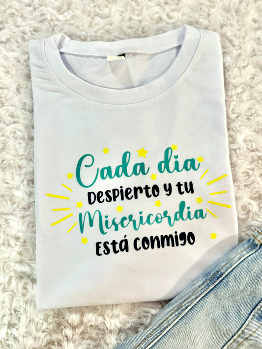 Dama alg estampado frase blanco