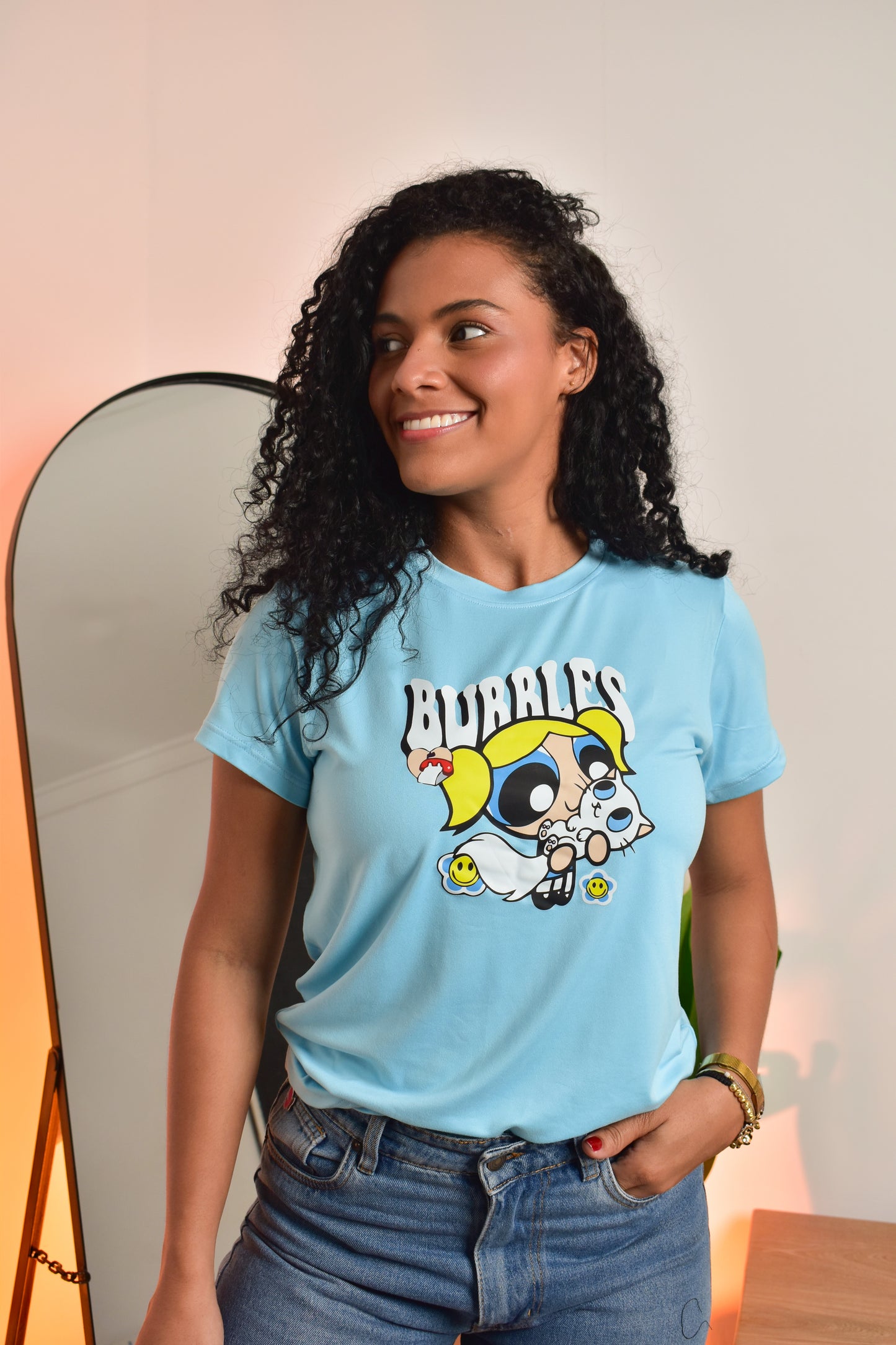 Dama pd estampado burbuja