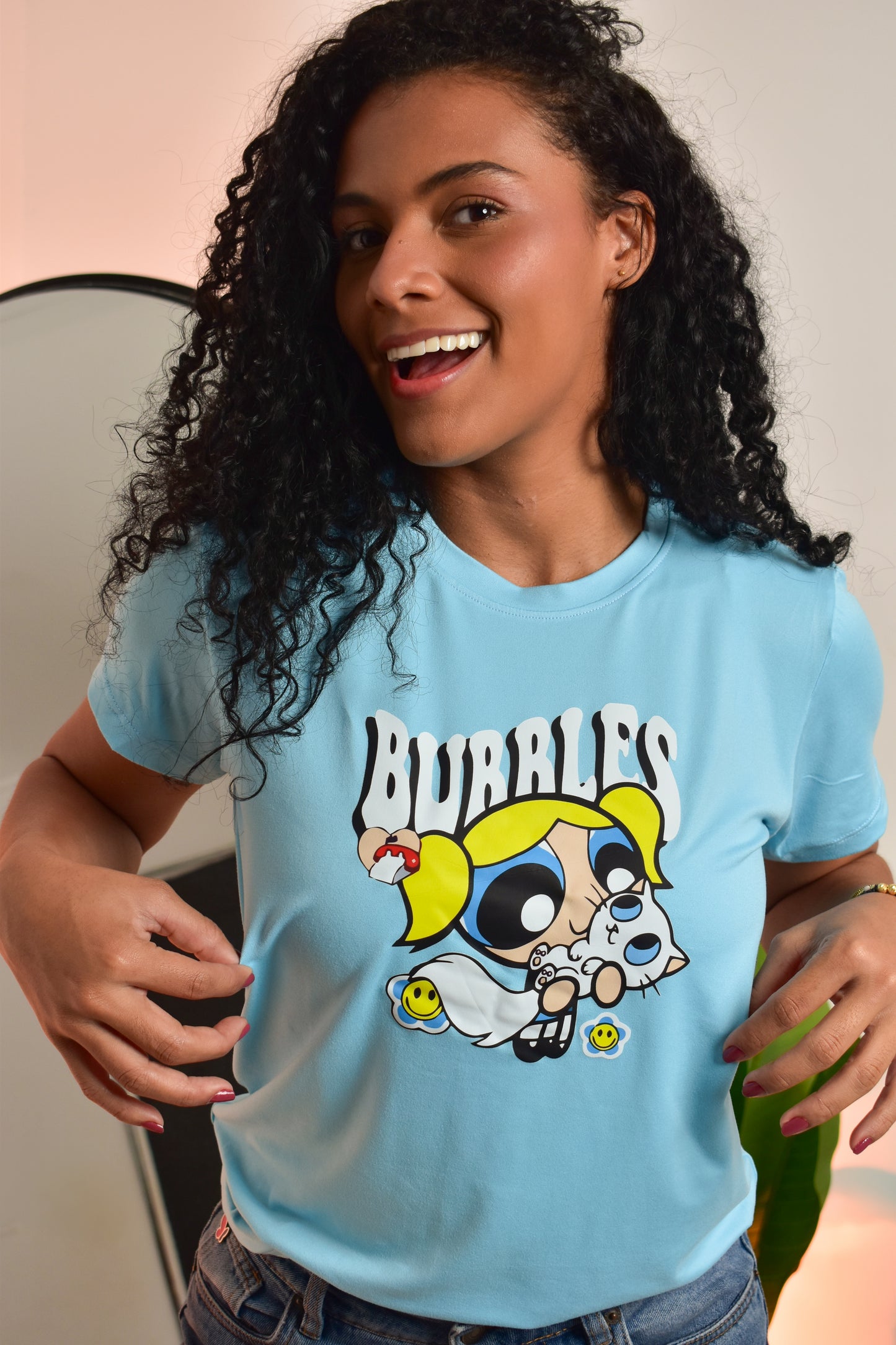 Dama pd estampado burbuja