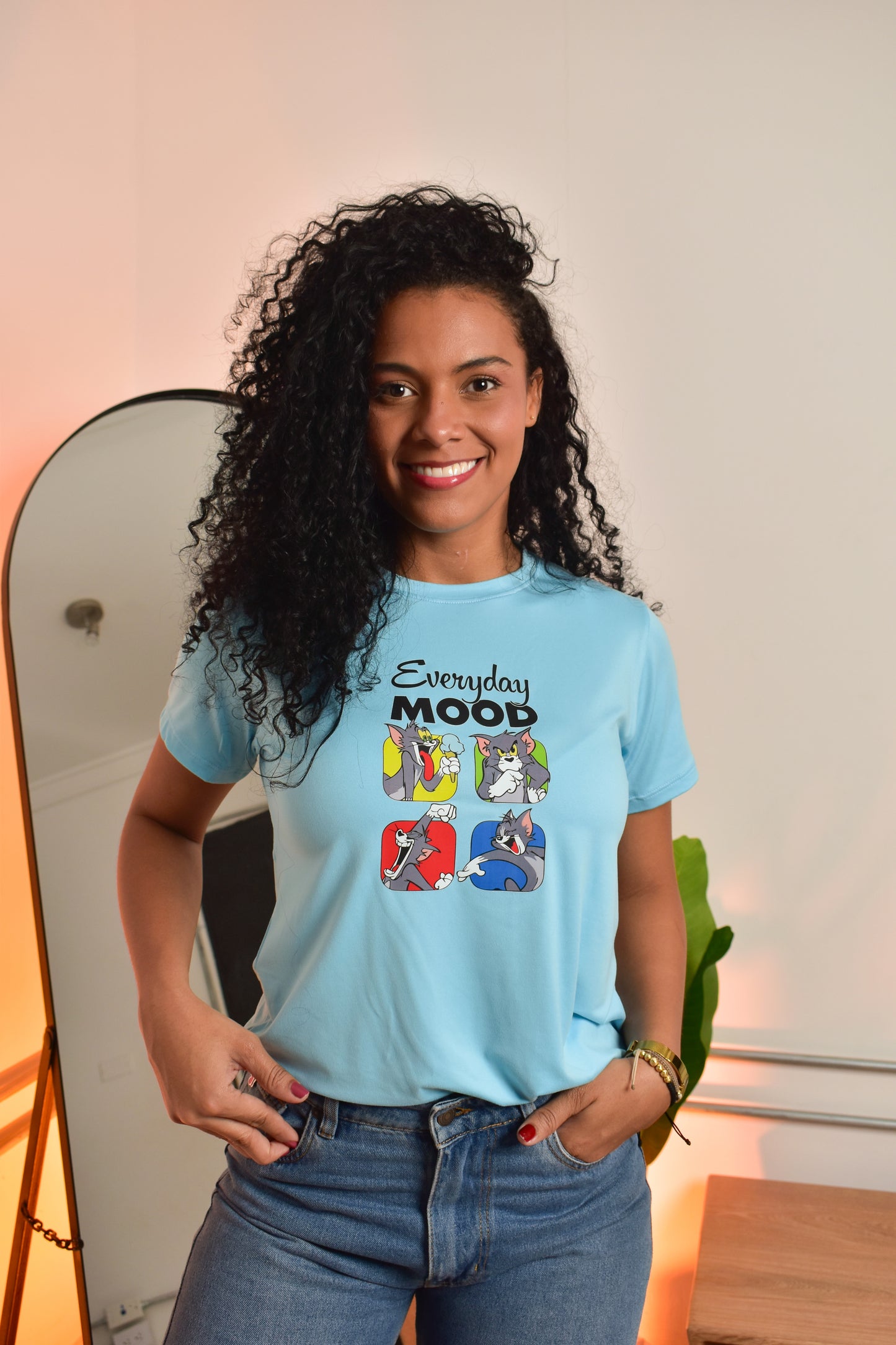 Dama pd estampado mood azu cielo