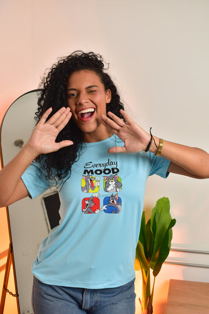 Dama pd estampado mood azu cielo