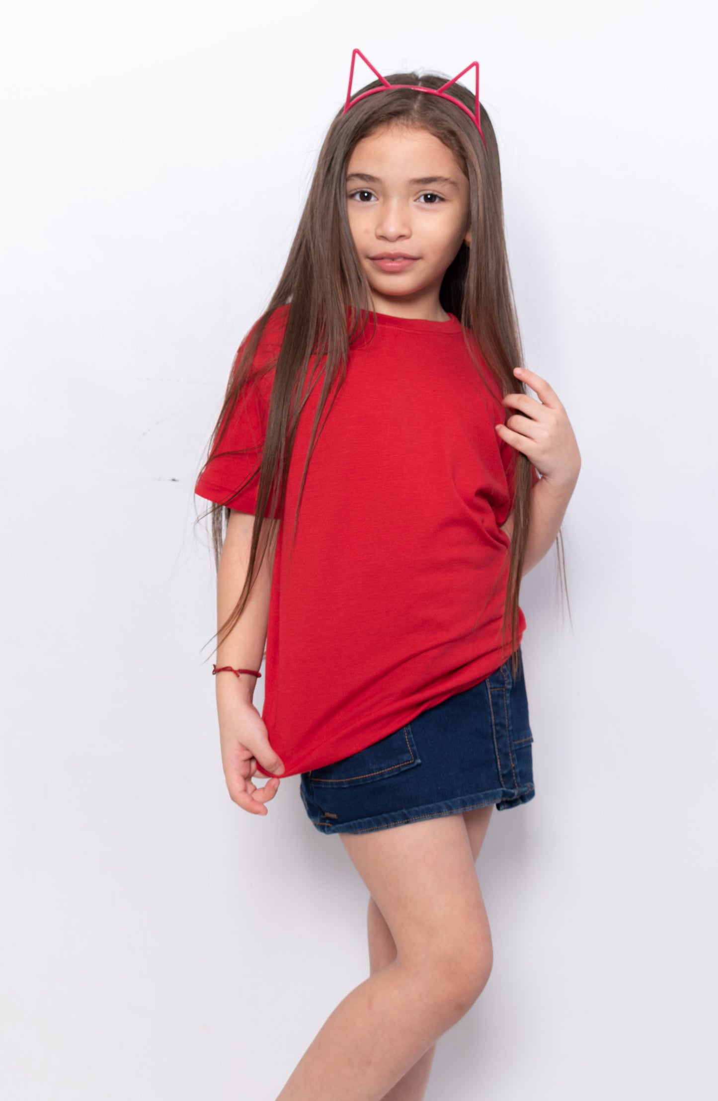 CAMISETA BASICA DE NIÑO - ROJO - ALG