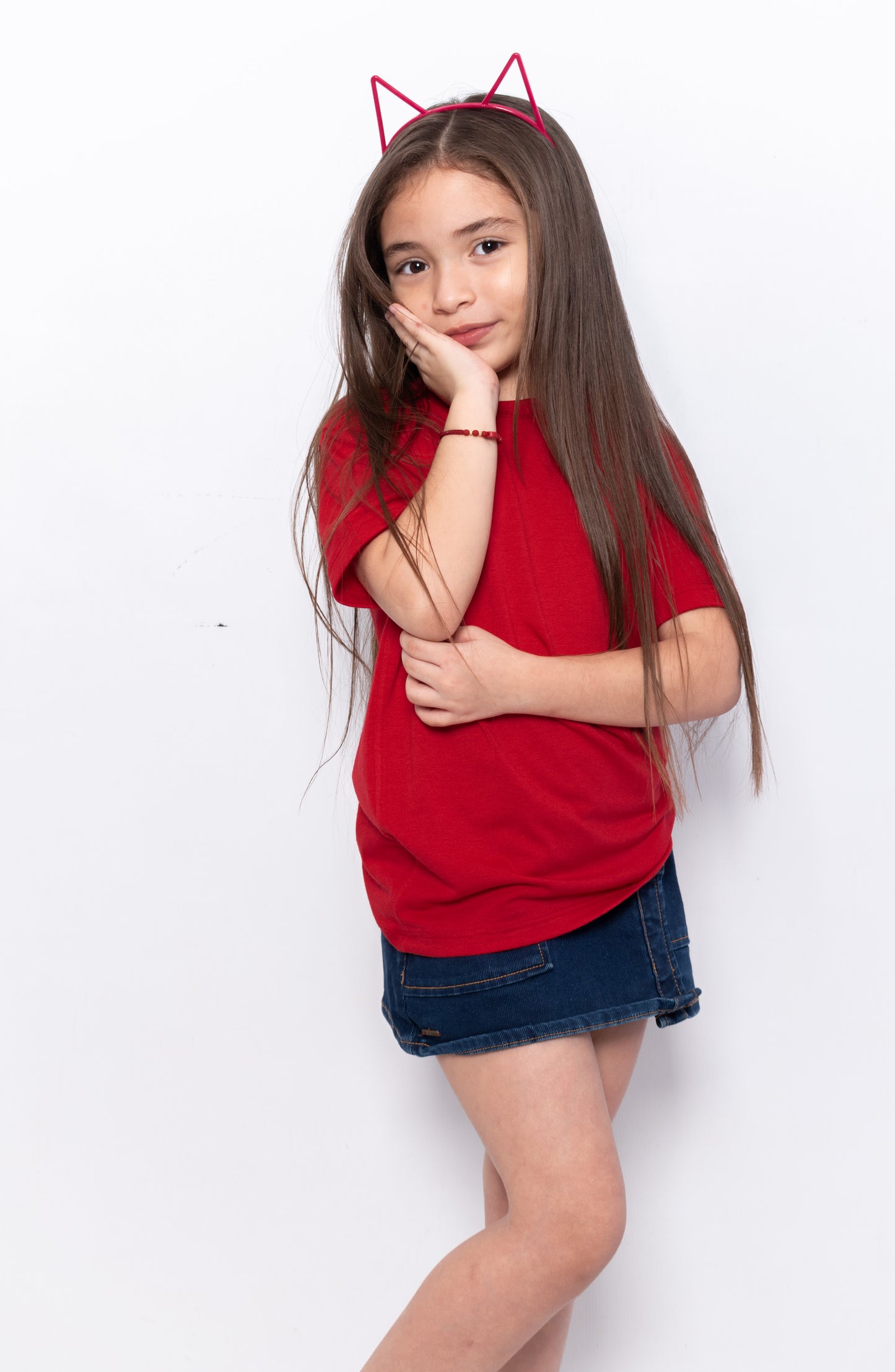 CAMISETA BASICA DE NIÑO - ROJO - ALG