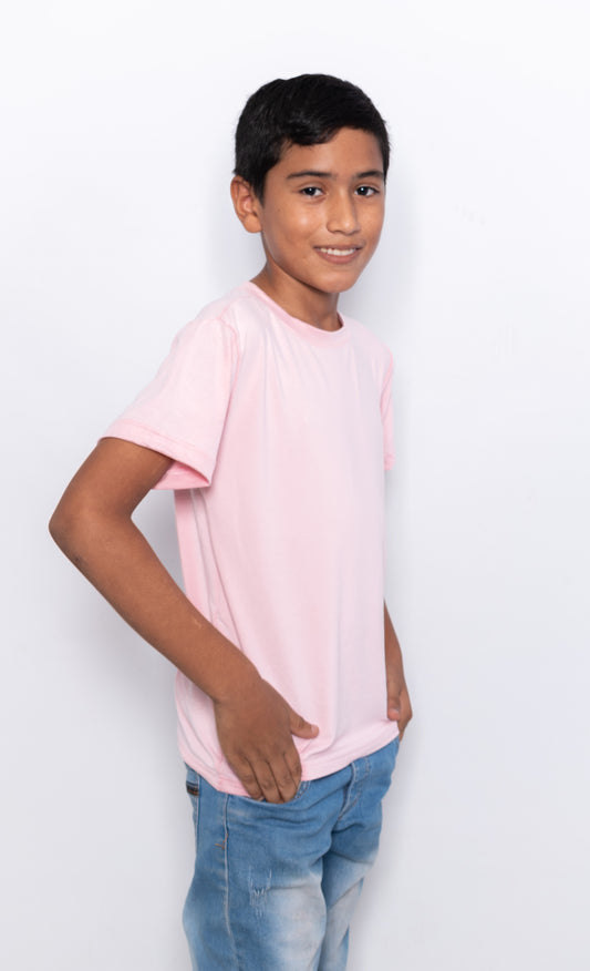 CAMISETA BASICA DE NIÑO - PALO DE ROSA - PD