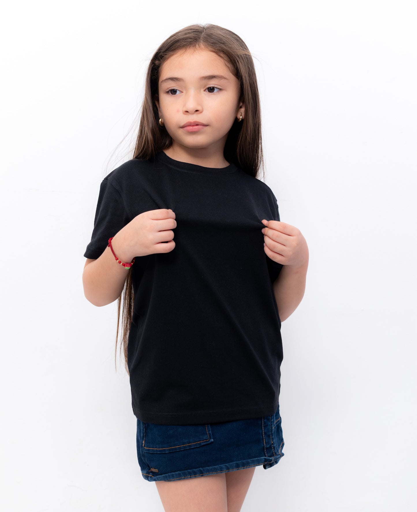 CAMISETA BASICA DE NIÑO - NEGRO - ALG