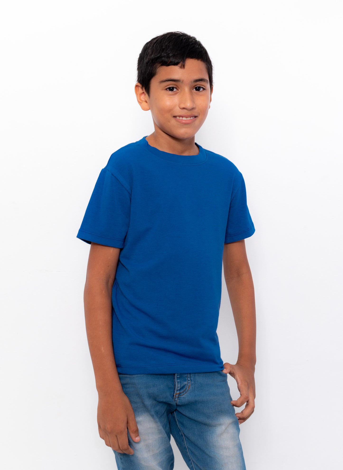 CAMISETA BASICA DE NIÑO - AZUL REY - ALG