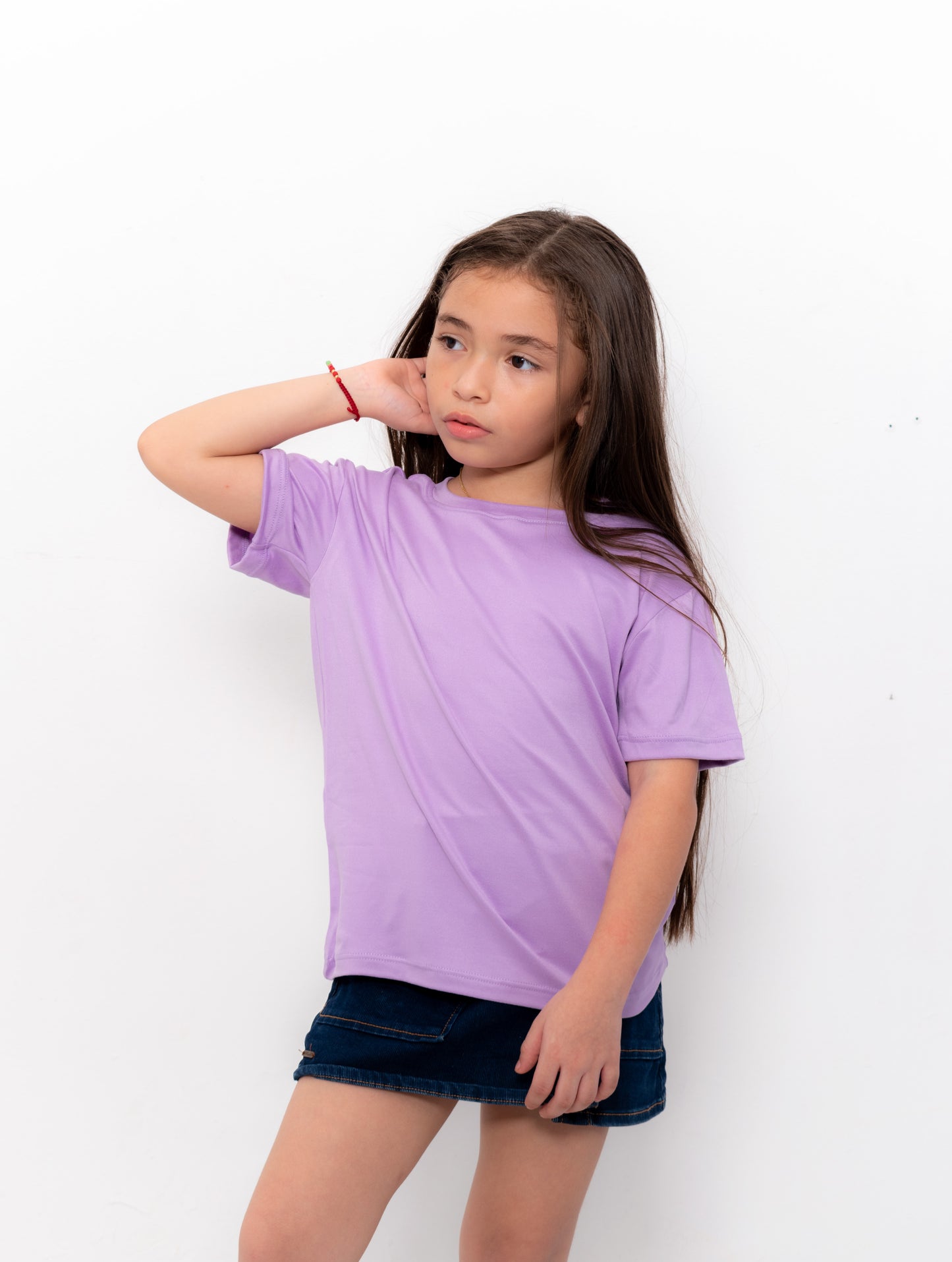 CAMISETA BASICA DE NIÑO - LILA - PD