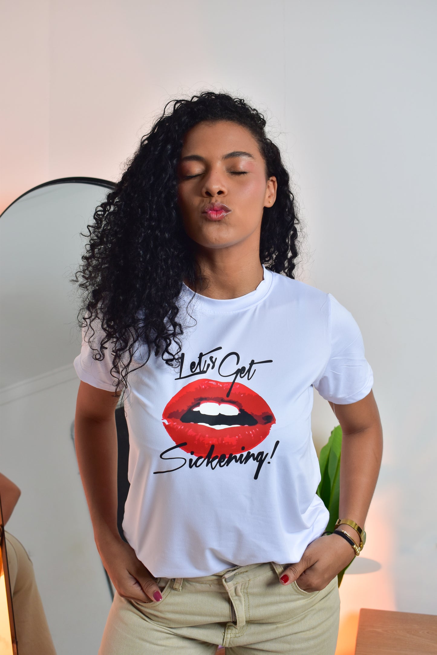 Dama pd estampado beso