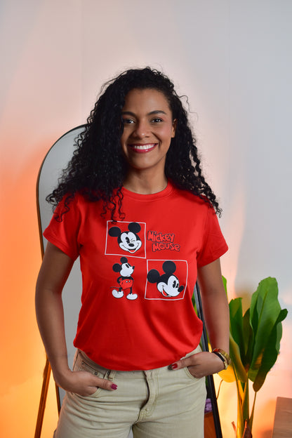 Dama Pd Estampado Mickey Mouse