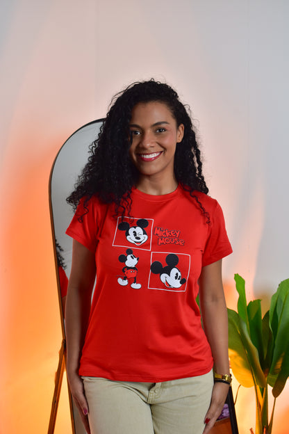 Dama Pd Estampado Mickey Mouse