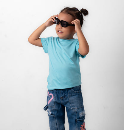 CAMISETA BASICA DE NIÑO - AZUL CIELO - PD