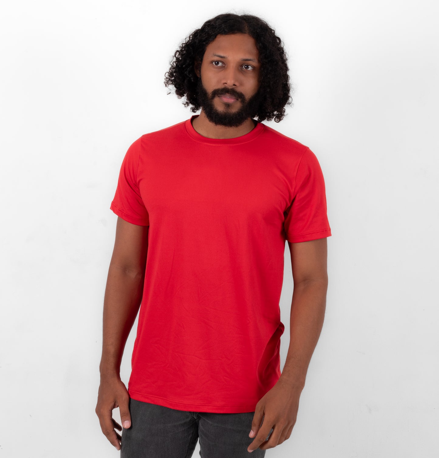 CAMISETA BASICA DE CABALLERO - ROJO - ALG