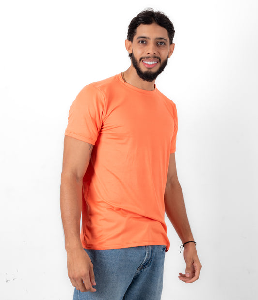 CAMISETA BASICA DE CABALLERO - NARANJA - PD