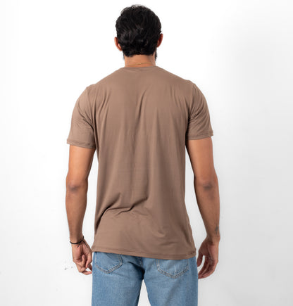 CAMISETA BASICA DE CABALLERO - CHOCOLATE - PD