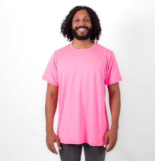 CAMISETA BASICA DE CABALLERO - ROSADO BARBIE - PD