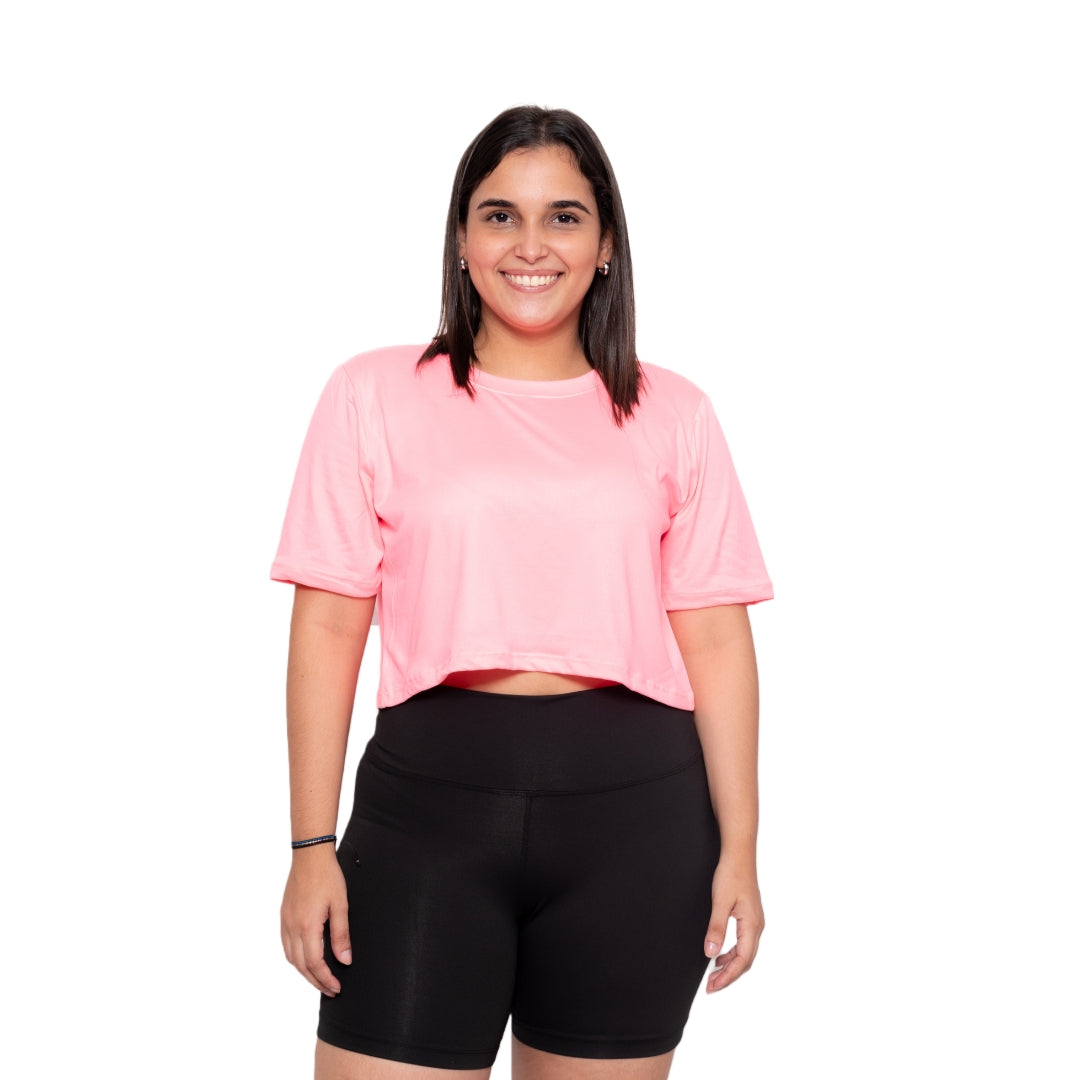 CROP TOP BASICO - PALO DE ROSA - PD