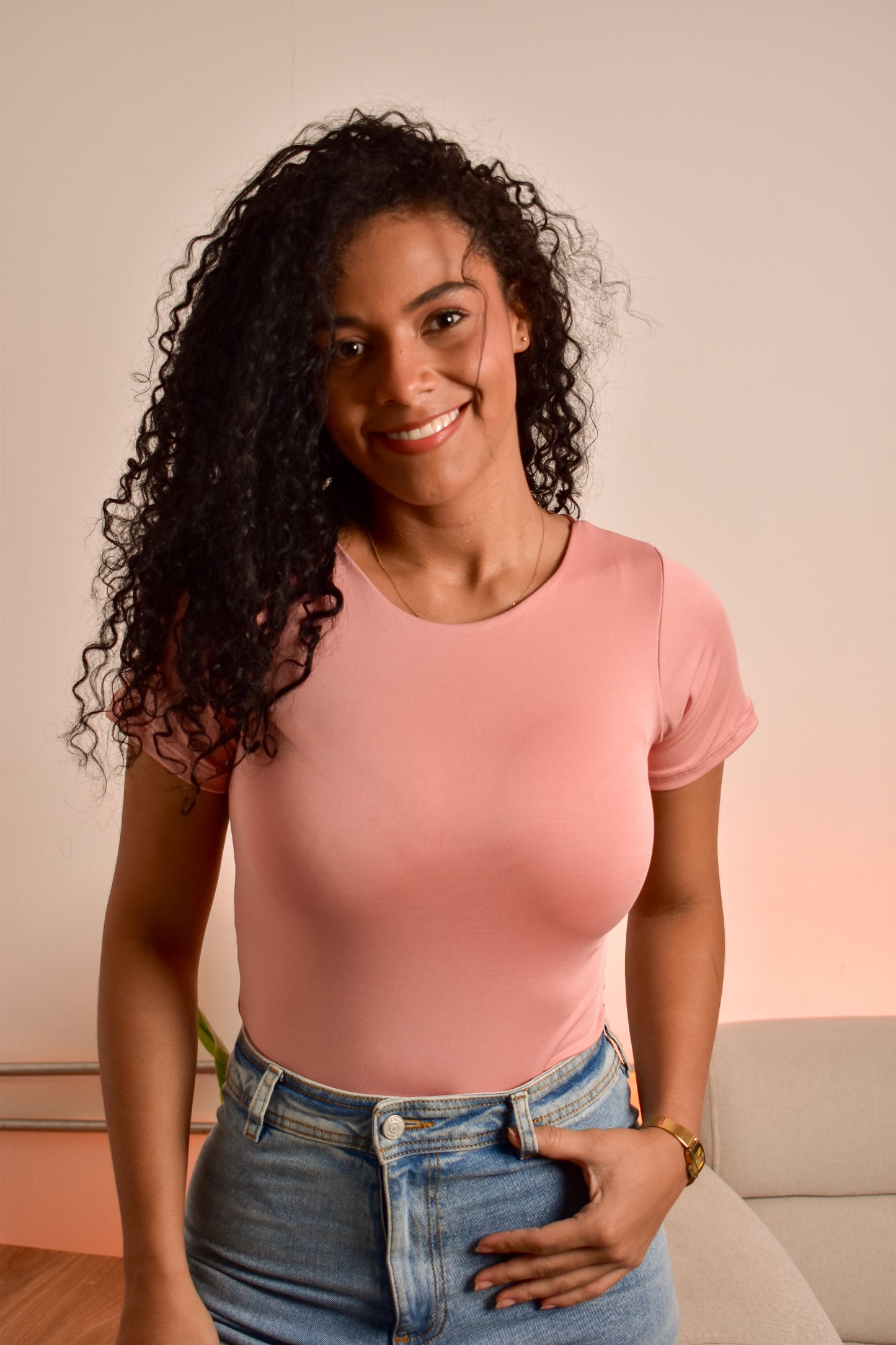 body manga rosa viejo