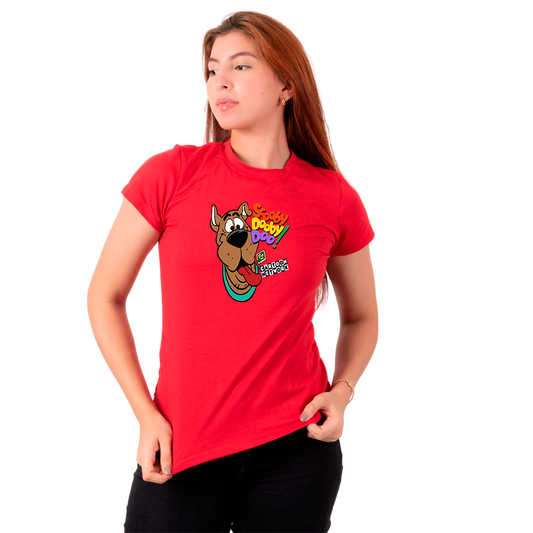 Dama alg estampado caricatura