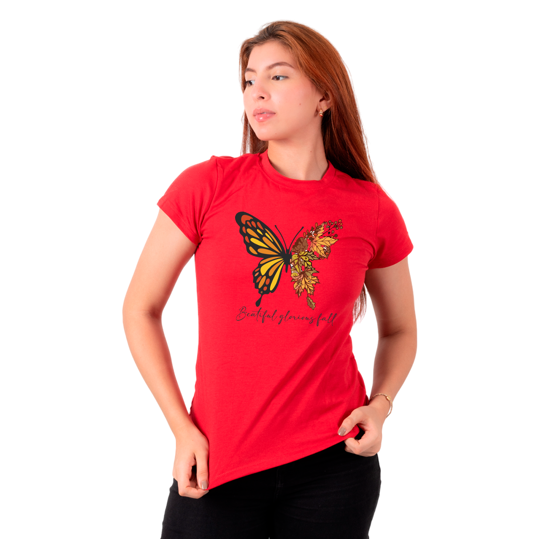 Dama alg estampado mariposa