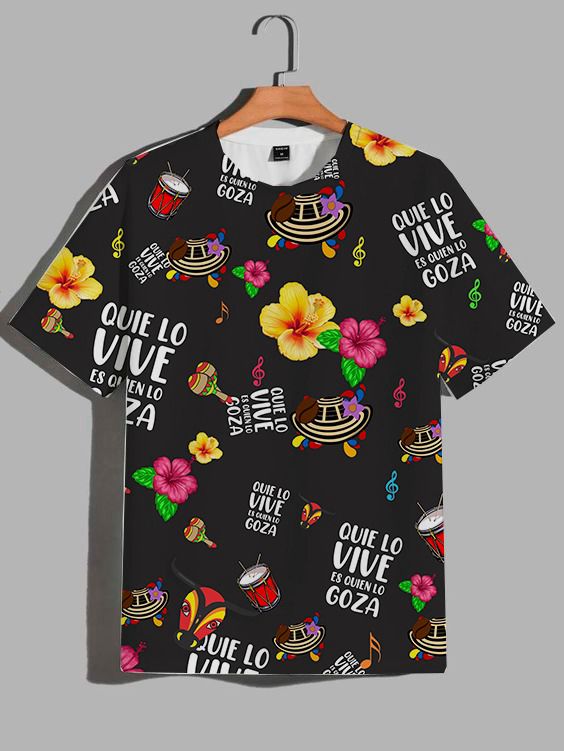 CAMISETA ESTAMPADA FULL PRINT - LA NEGRA