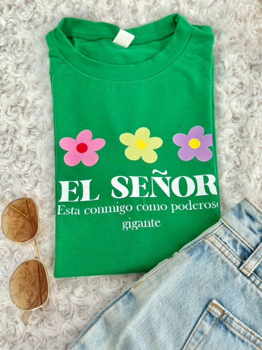 Dama alg estampado flores