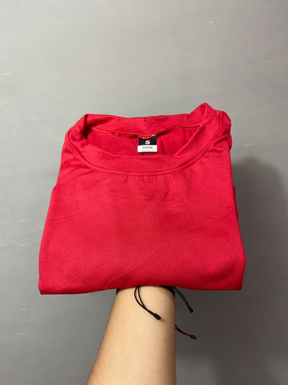 CAMISETA BASICA DE DAMA - ROJO - PD