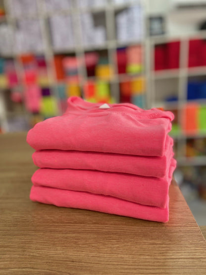 CAMISETA BASICA DE NIÑO - FUCSIA NEON - ALG
