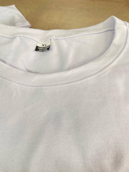 CAMISETA BASICA CABALLERO - BLANCO - ALG